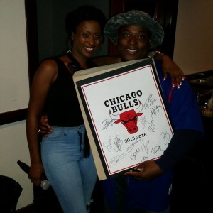 Winner of our autographed Chicago Bulls Pennant   